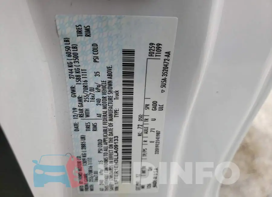 1FTER1EH3LLA09133 Photo# 13