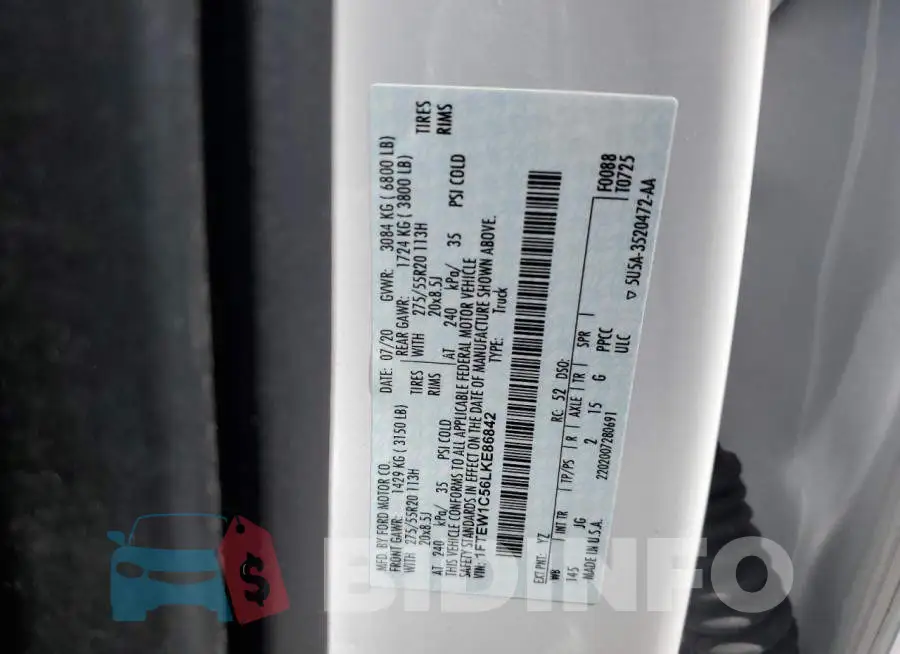 1FTEW1C56LKE86842 Photo# 13