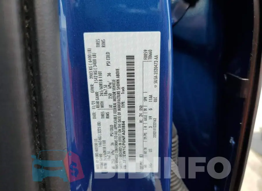 1FTEW1CP0NFA05884 Photo# 13