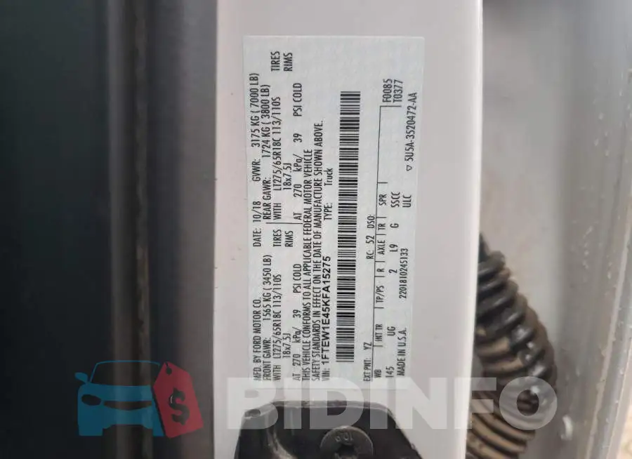1FTEW1E45KFA15275 Photo# 12