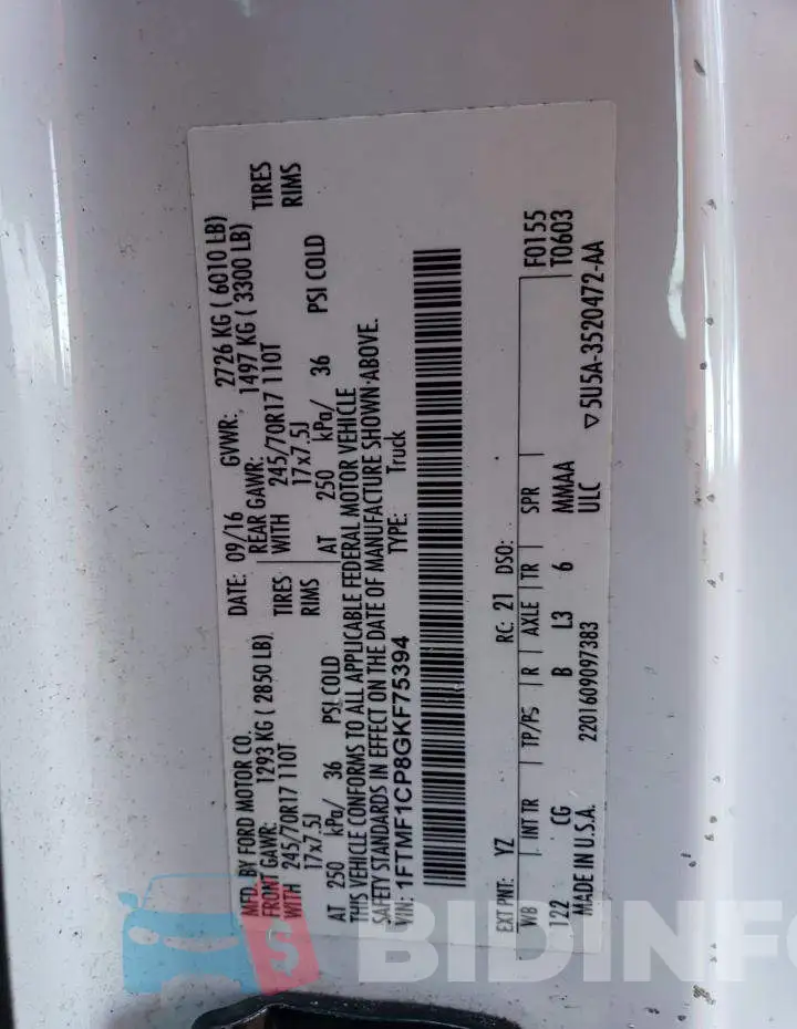 1FTMF1CP8GKF75394 Photo# 12