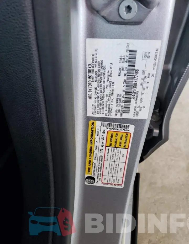 3FA6P0CD8LR177488 Photo# 13