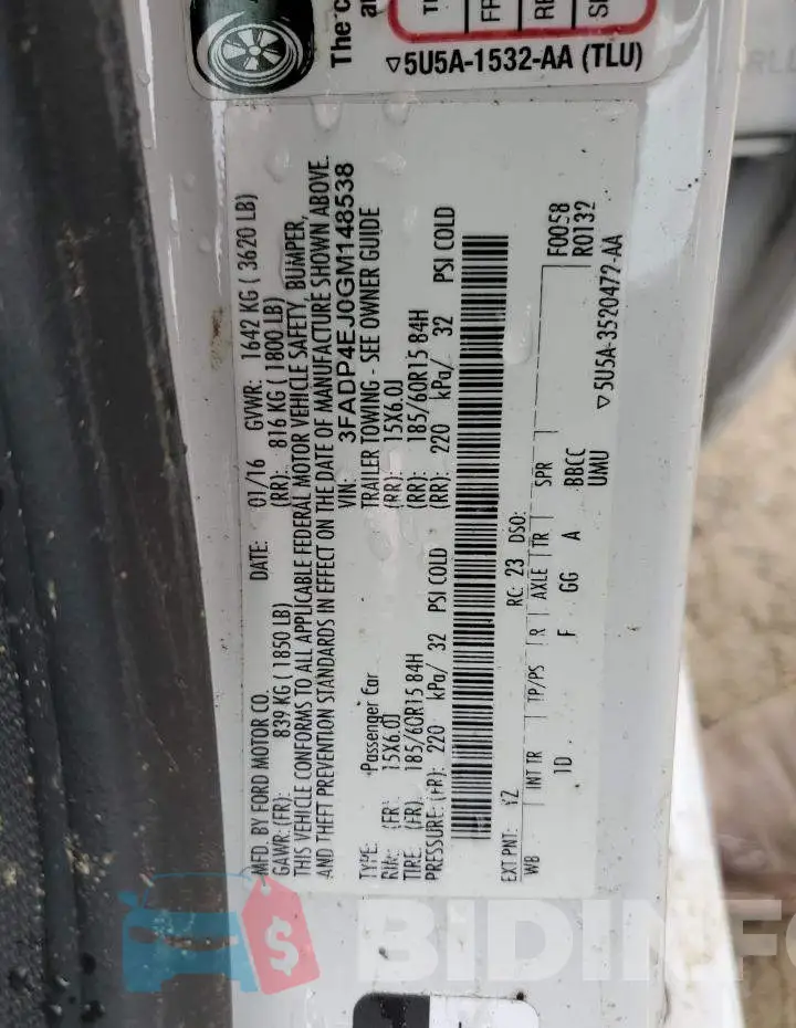 3FADP4EJ0GM148538 Photo# 12