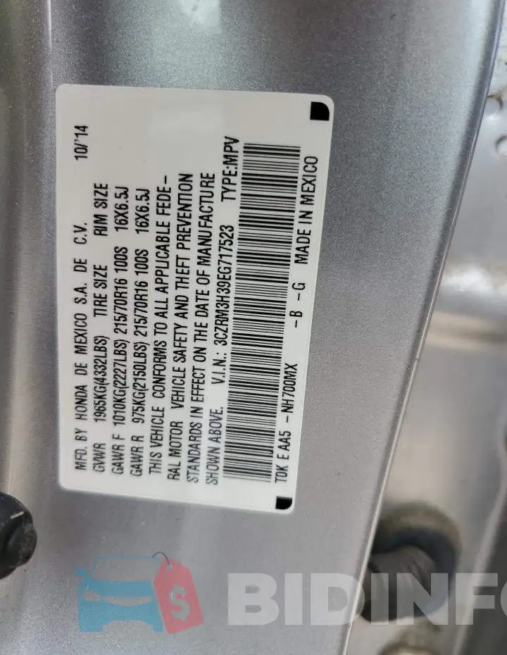 3CZRM3H39EG717523 Photo# 13