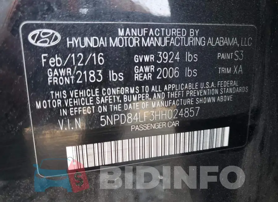 5NPD84LF3HH024857 Photo# 12