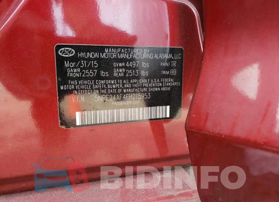5NPE24AF4FH215953 Photo# 12