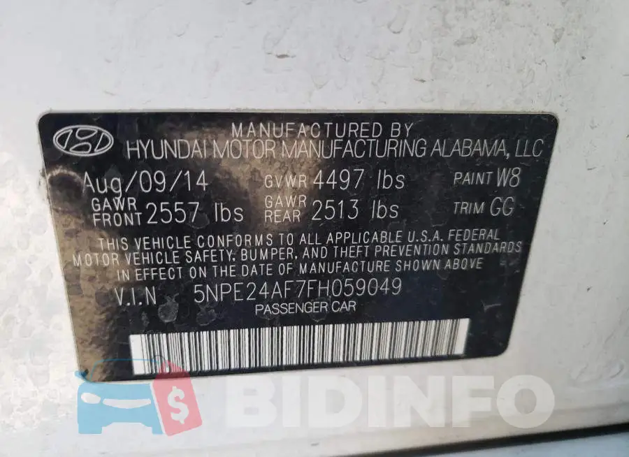 5NPE24AF7FH059049 Photo# 12