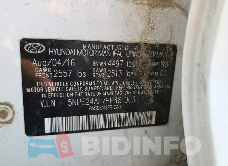 5NPE24AF7HH481003 Photo# 12
