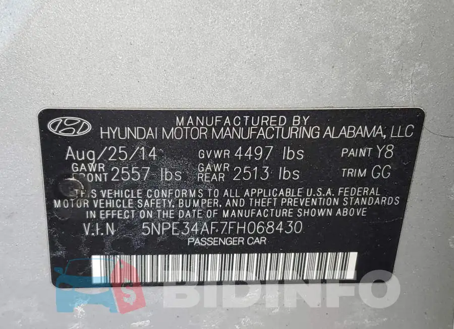 5NPE34AF7FH068430 Photo# 12