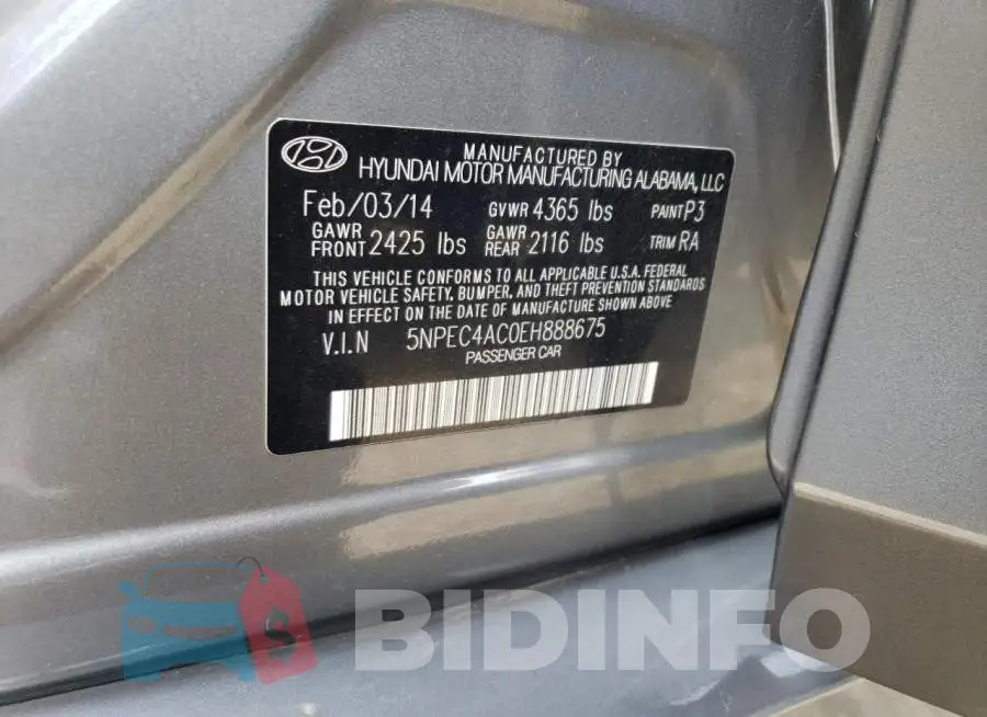 5NPEC4AC0EH888675 Photo# 12