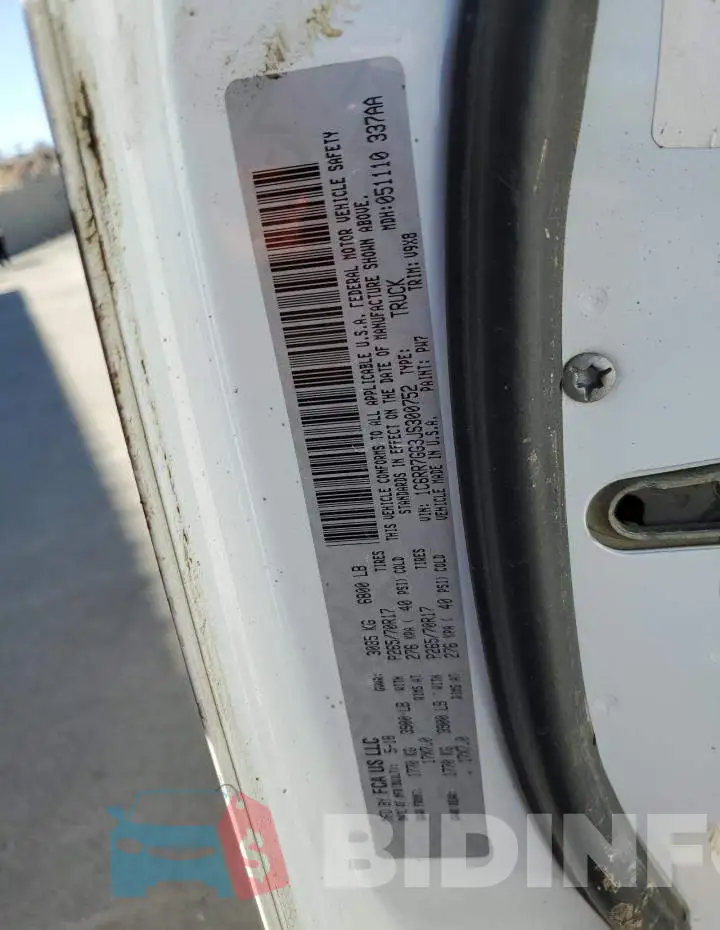 1C6RR7GG3JS300752 Photo# 13