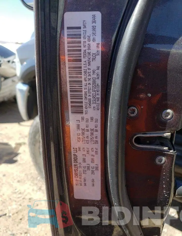 3C6UR5CL6FG528003 Photo# 12