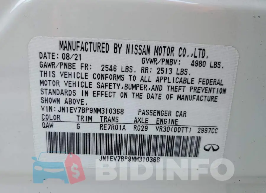 JN1EV7BP9NM310368 Photo# 12