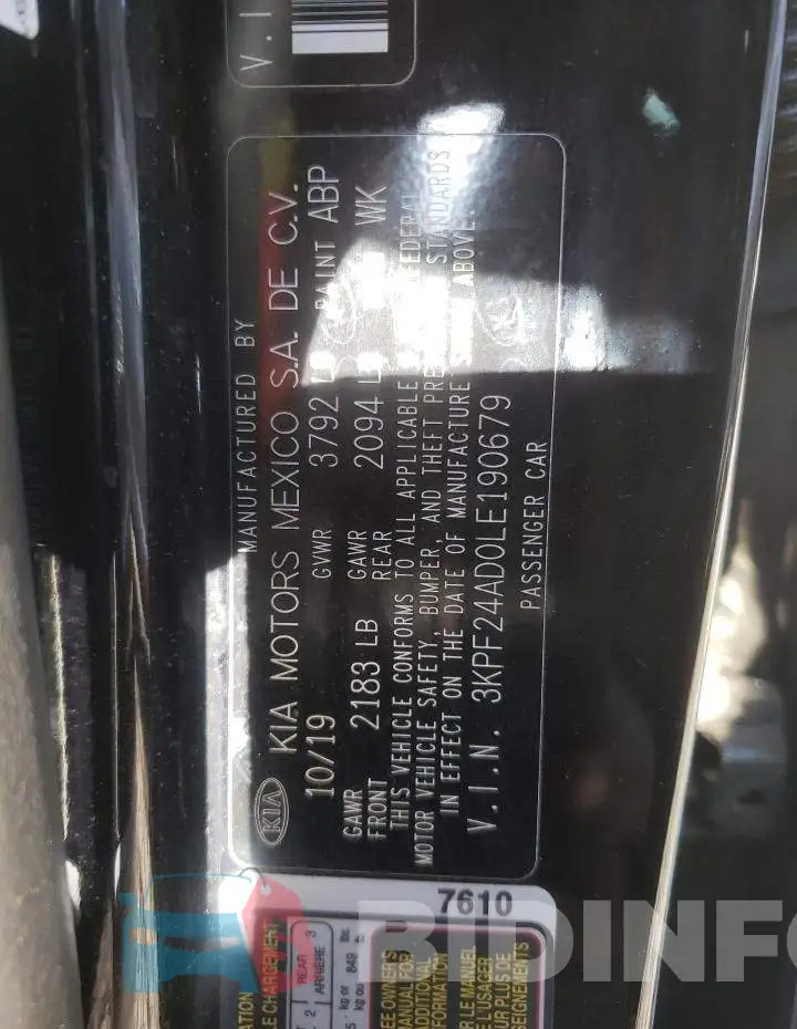 3KPF24AD0LE190679 Photo# 12