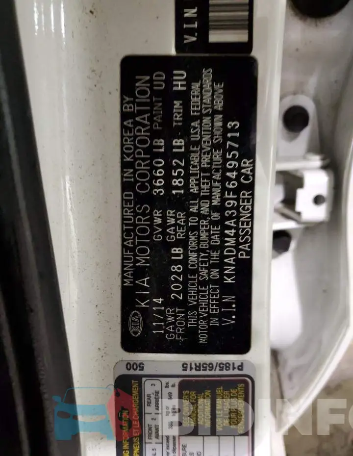 KNADM4A39F6495713 Photo# 12