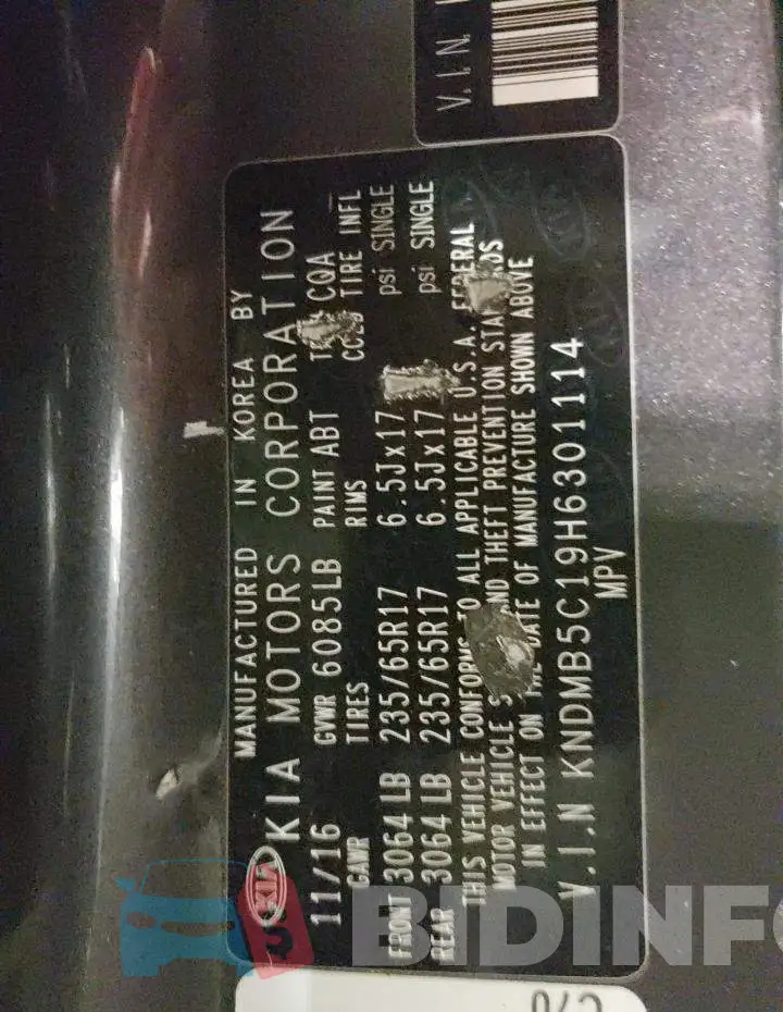 KNDMB5C19H6301114 Photo# 13