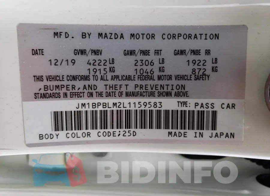 JM1BPBLM2L1159583 Photo# 12