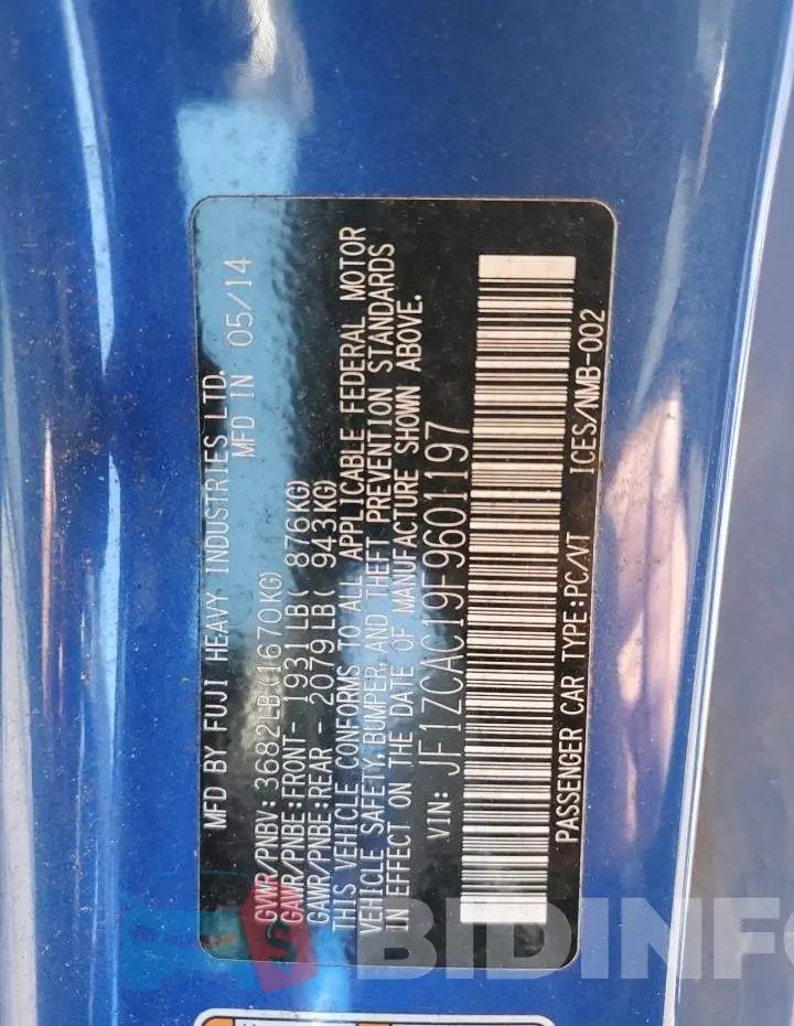 JF1ZCAC19F9601197 Photo# 12