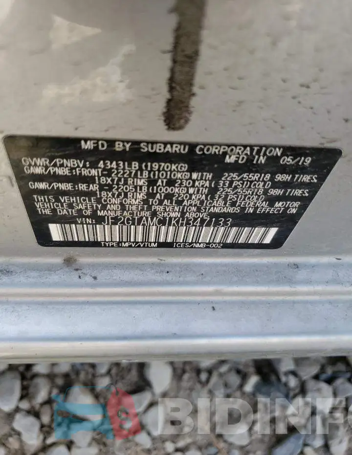 JF2GTAMC1KH347133 Photo# 13