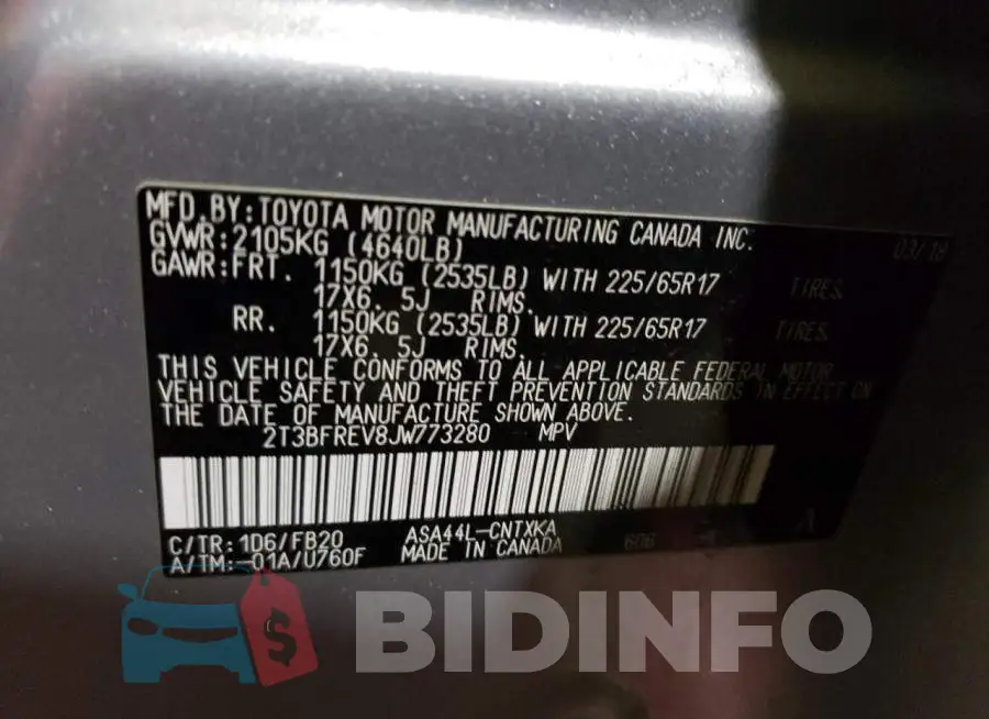2T3BFREV8JW773280 Photo# 12