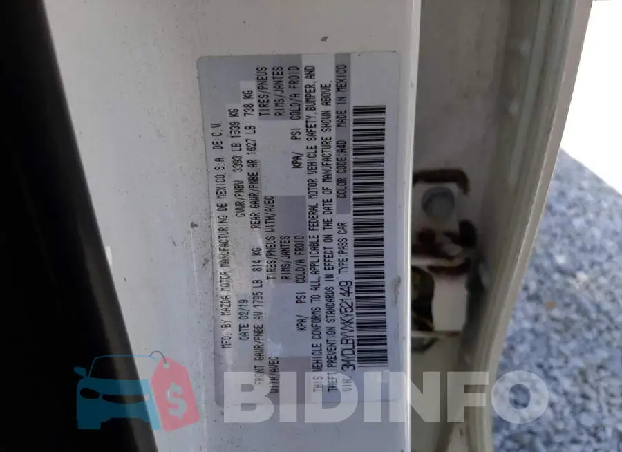 3MYDLBYVXKY521449 Photo# 12