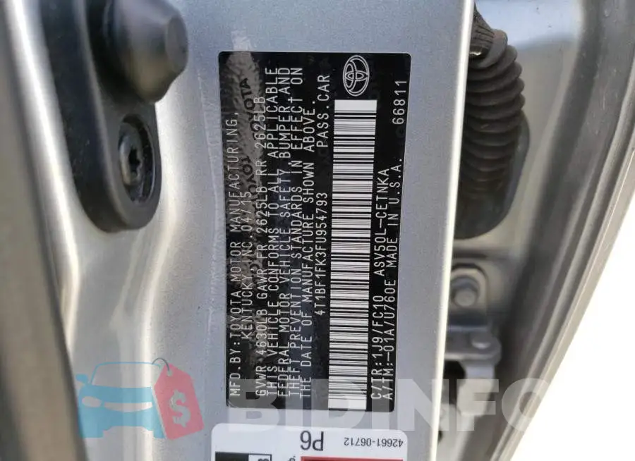 4T1BF1FK3FU954793 Photo# 12