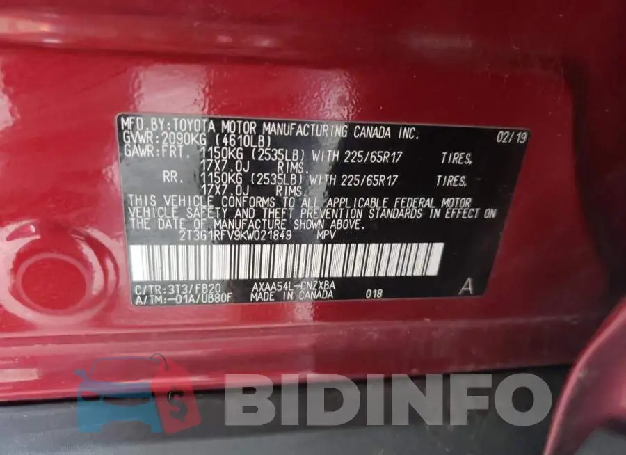 4T3D6RFV8MU055272 Photo# 10