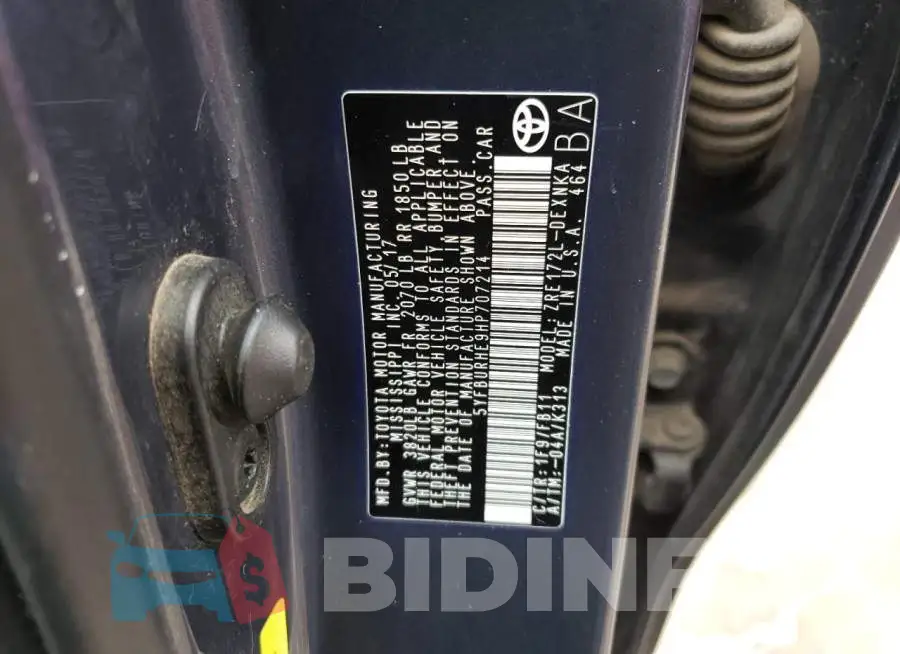 5YFBURHE9HP707214 Photo# 12