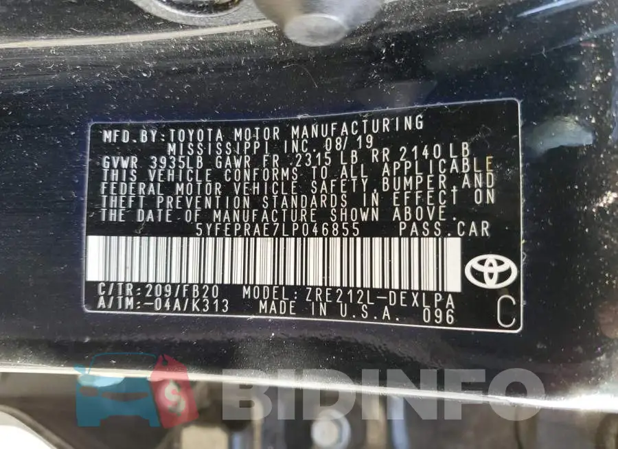 5YFEPRAE7LP046855 Photo# 13