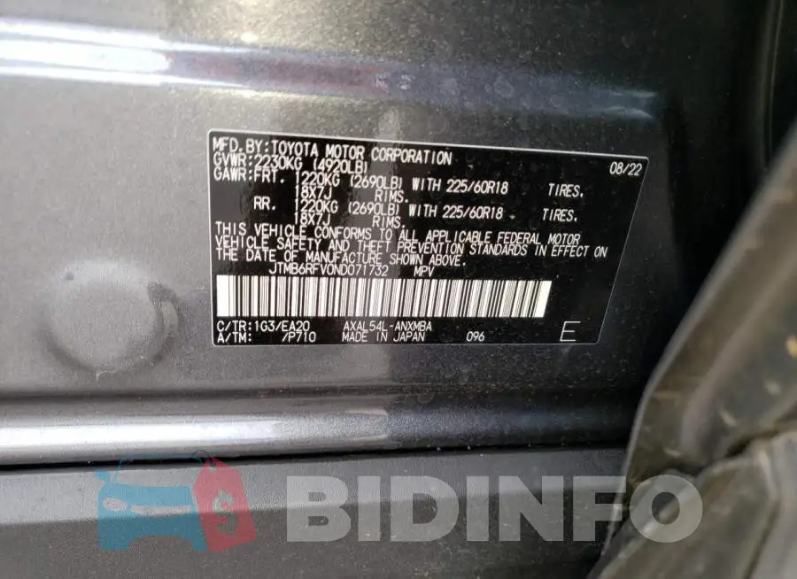 JTMB6RFV0ND071732 Photo# 13