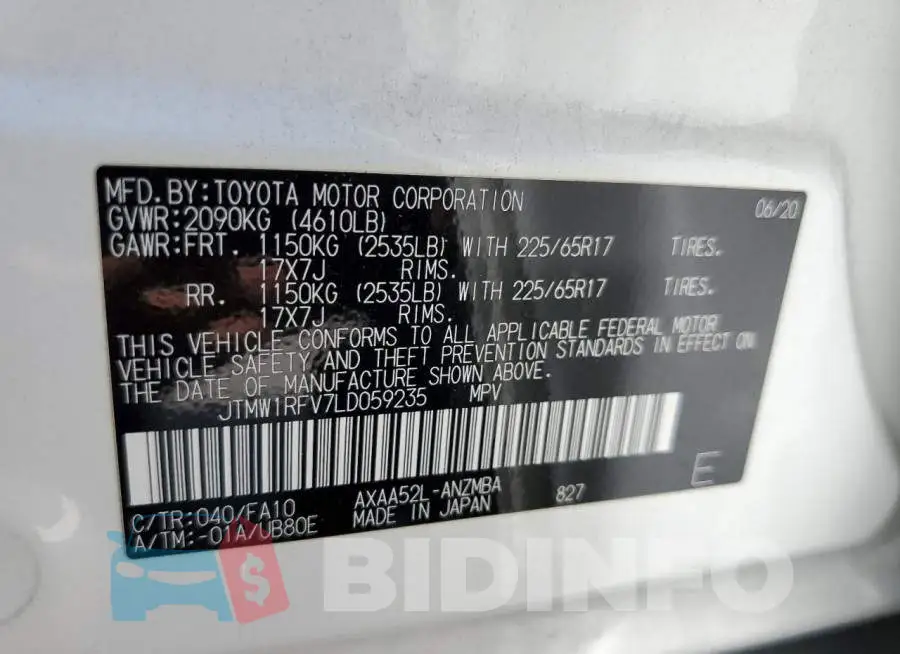JTMW1RFV7LD059235 Photo# 13