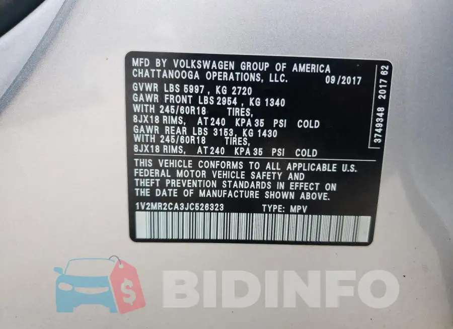 1V2MR2CA3JC526323 Photo# 10