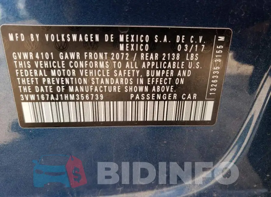 3VW167AJ1HM356739 Photo# 12