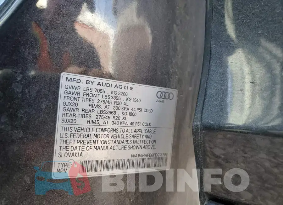 WA1VMAFE6FD013706 Photo# 13