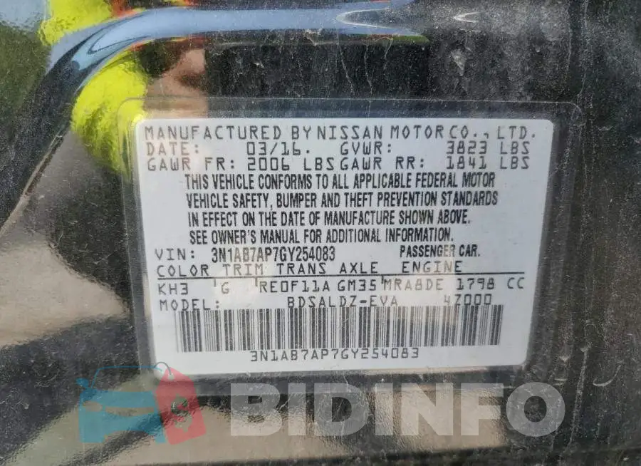 3N1AB7AP7GY254083 Photo# 12