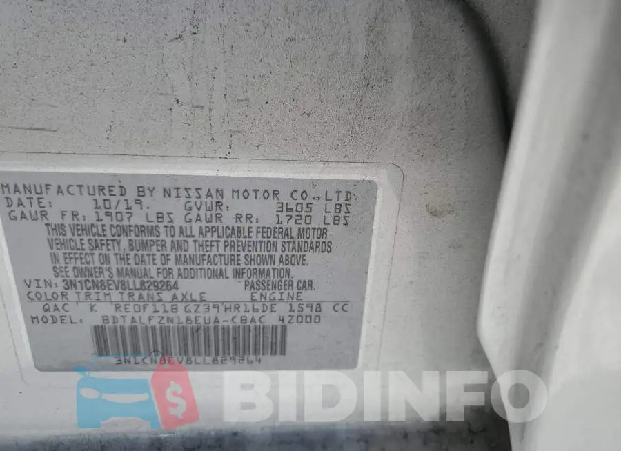 3N1CN8EV8LL829264 Photo# 12