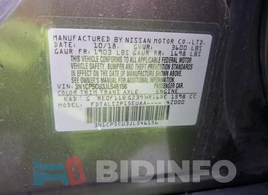 3N1CP5CU3JL546156 Photo# 14
