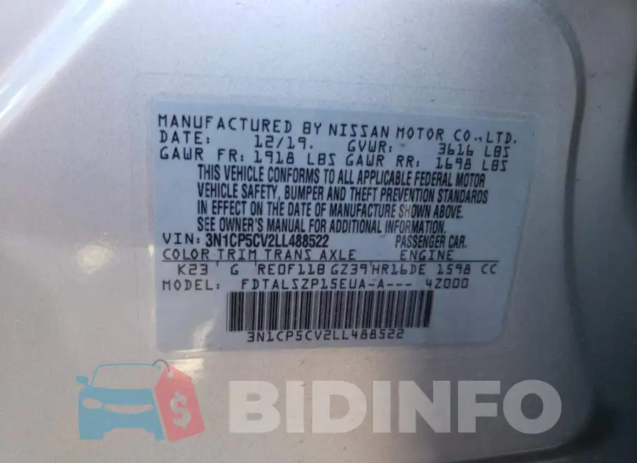 3N1CP5CV2LL488522 Photo# 12