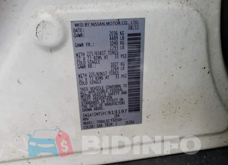 5N1AT2MT5FC919197 Photo# 14