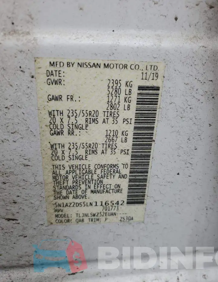 5N1AZ2DS5LN116542 Photo# 14
