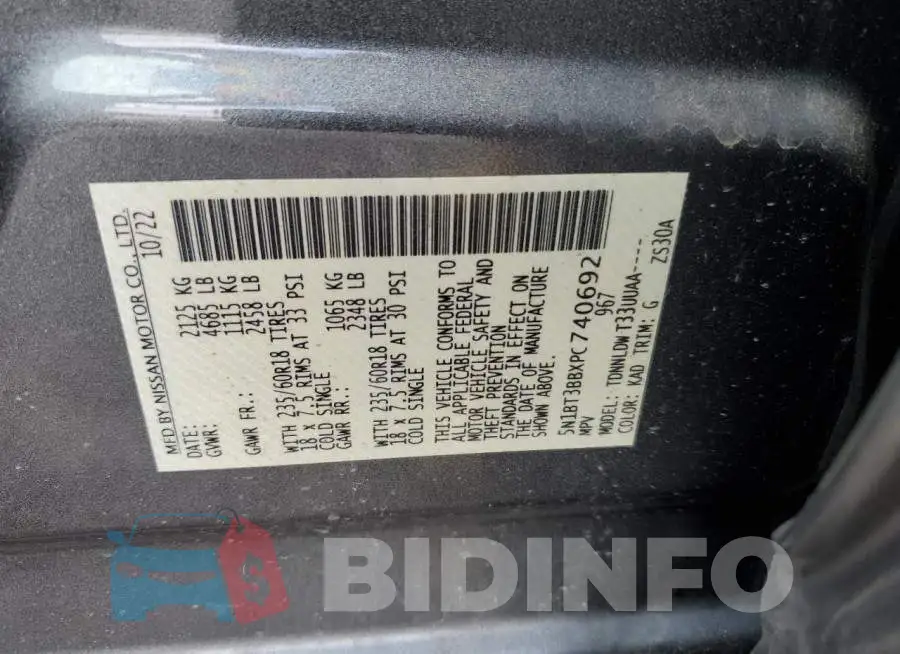 5N1BT3BBXPC740692 Photo# 12