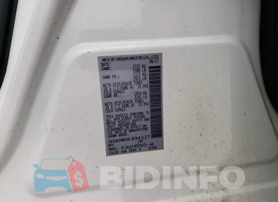 5N1DR2MN2HC694527 Photo# 13