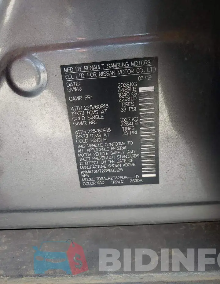 KNMAT2MT2GP680125 Photo# 13