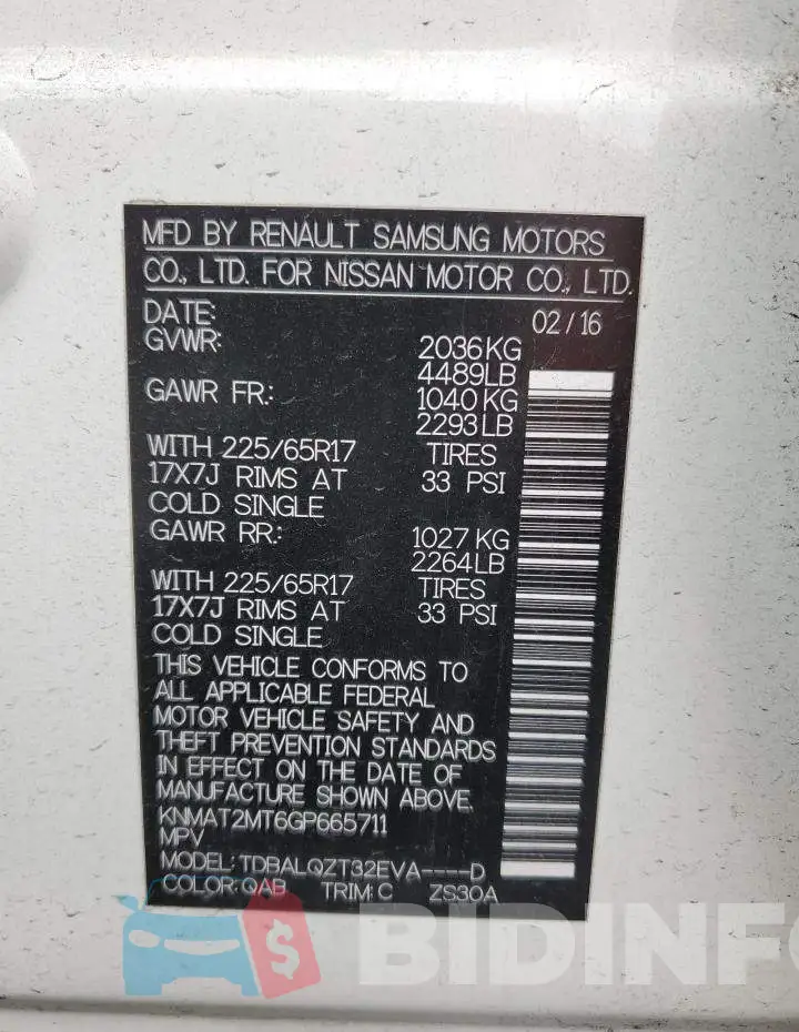 KNMAT2MT6GP665711 Photo# 12