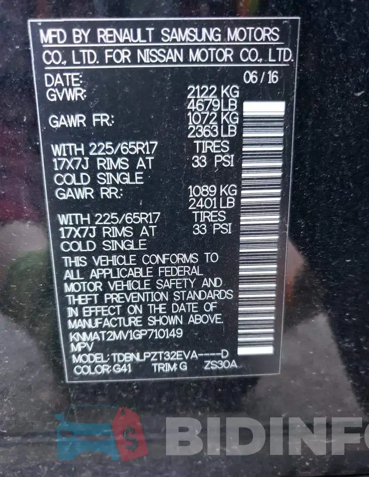 KNMAT2MV1GP710149 Photo# 13