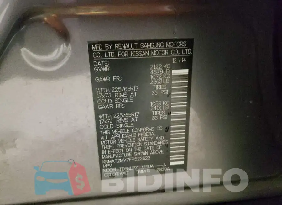 KNMAT2MV7FP522623 Photo# 13