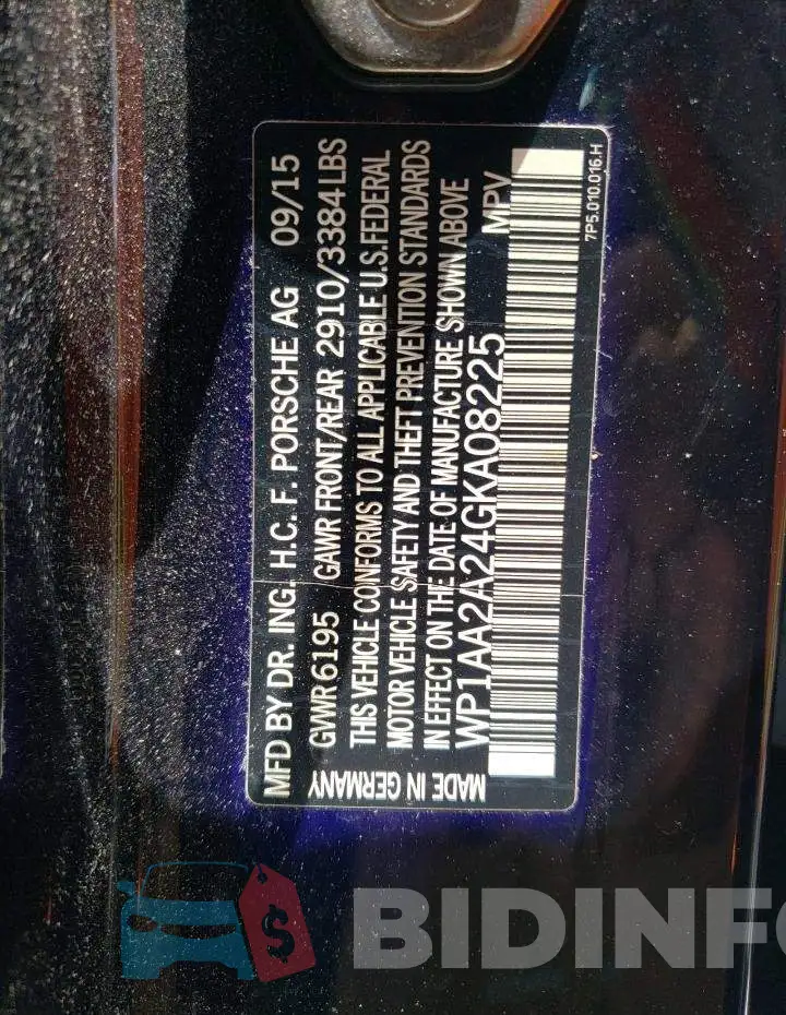 WP1AA2A24GKA08225 Photo# 13