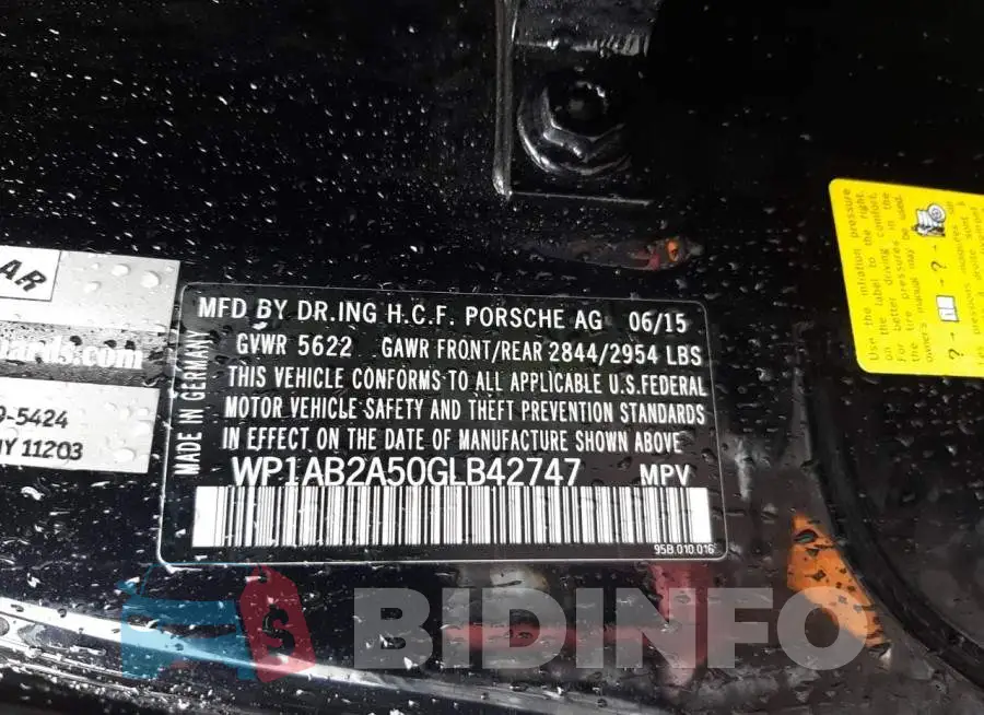 WP1AB2A50GLB42747 Photo# 10