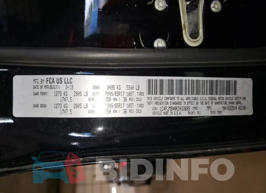 1C4PJMBX0KD433603 Photo# 12
