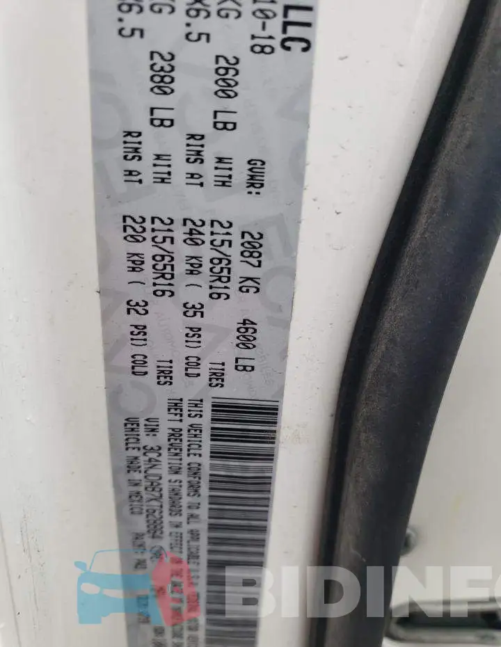 3C4NJDAB7KT628864 Photo# 12